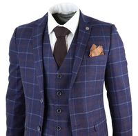 Mens 3 Piece Check Suit - 50609 promotions